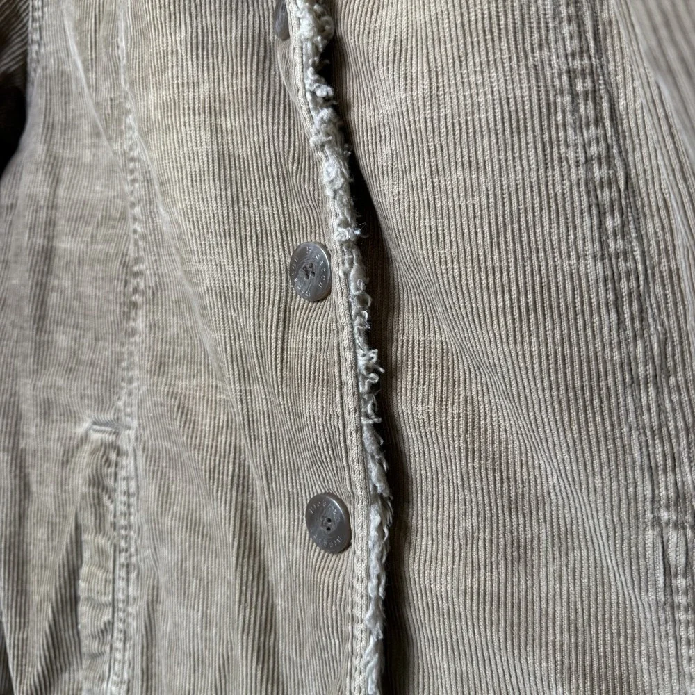 VTG 90s y2k Braetan Women Sherpa‎ Lined Corduroy Jacket Large Brown Western Boho